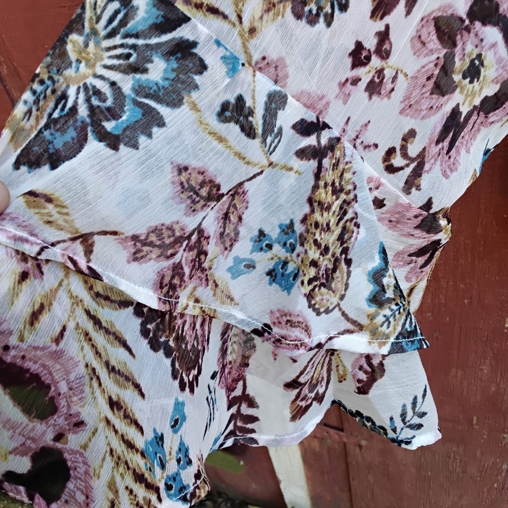 LOFT Multicolor Floral Blouse NWT - Picture 5 of 8